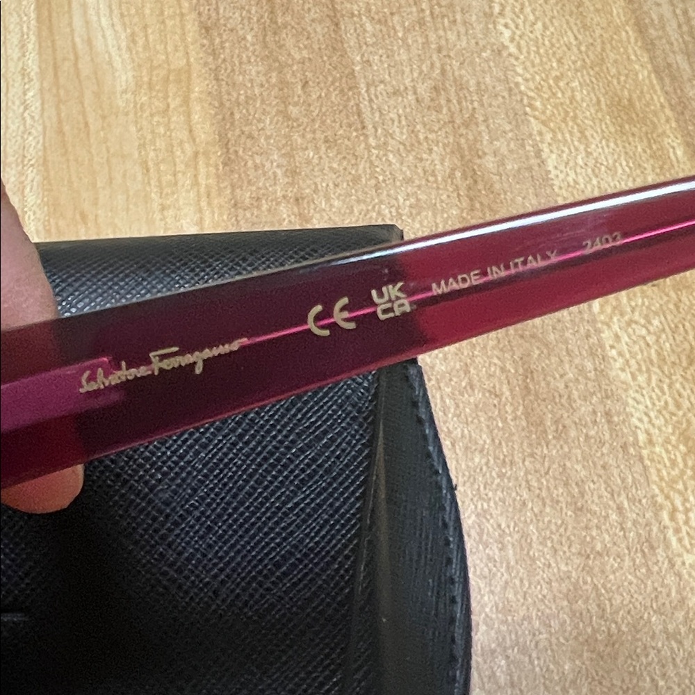 Salvatove Ferragamo Chic Burgundy Sunglasses - Picture 8 of 13